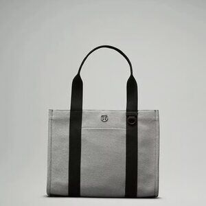 RARE Lululemon Canvas Tote Bag 10L Anchor Ivory Black Two-Tone NWT